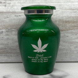 Customer Gallery - Marijuana Keepsake Urn - Shamrock Green