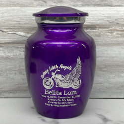 Customer Gallery - Riding with Angels Motorcycle Sharing Urn - Purple Luster