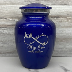 Customer Gallery - My Son Walks With Me Sharing Urn - Midnight Blue