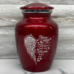 Customer Gallery - Your Wings Were Ready Sharing Urn - Ruby Red