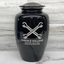 Customer Gallery - Mechanic Wrench Cremation Urn - Jet Black