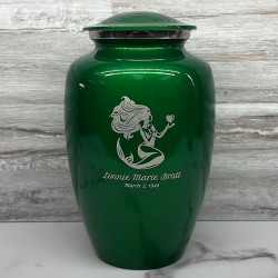 Customer Gallery - Mermaid Cremation Urn - Shamrock Green