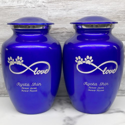 Customer Gallery - Large Infinite Love Pet Cremation Urn - Midnight Blue