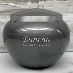 Customer Gallery - Small Odyssey Pet Urn - Gunmetal Gray