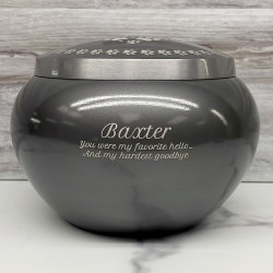 Customer Gallery - Small Odyssey Pet Urn - Gunmetal Gray