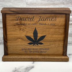 Customer Gallery - Marijuana Cremation Urn - Signature Walnut
