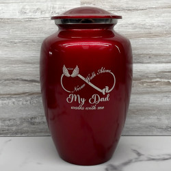 Customer Gallery - My Dad Walks With Me Cremation Urn - Ruby Red