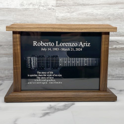 Customer Gallery - Electric Guitar Cremation Urn - Prestige Walnut