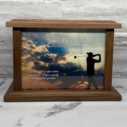 Customer Gallery - Golf Cremation Urn - Prestige Walnut