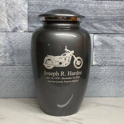 Customer Gallery - Motorcycle Cremation Urn - Gunmetal Gray
