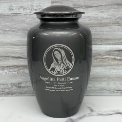 Customer Gallery - Mother Mary Cremation Urn - Gunmetal Gray