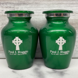 Customer Gallery - Celtic Cross Keepsake Urn - Shamrock Green