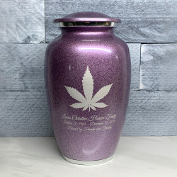 Customer Gallery - Marijuana Cremation Urn - Purple Luster