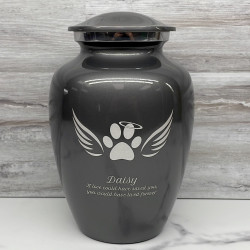 Customer Gallery - Large Angel Wings Pet Cremation Urn - Gunmetal Gray