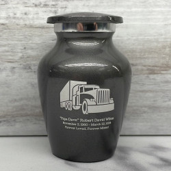 Customer Gallery - Semi Truck Keepsake Urn - Gunmetal Gray