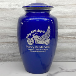 Customer Gallery - Riding with Angels Motorcycle Cremation Urn - Midnight Blue