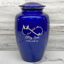 Customer Gallery - My Son Walks With Me Cremation Urn - Midnight Blue