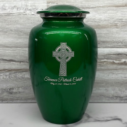 Customer Gallery - Celtic Cross Cremation Urn - Shamrock Green