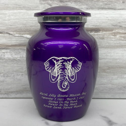 Customer Gallery - Elephant Sharing Urn - Purple Luster