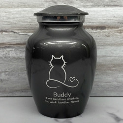 Customer Gallery - Infinite Love Cat Cremation Urn - Gunmetal Gray