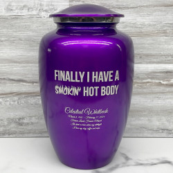 Customer Gallery - Hot Body Cremation Urn - Purple Luster