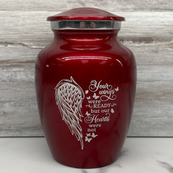 Customer Gallery - Your Wings Were Ready Sharing Urn - Ruby Red