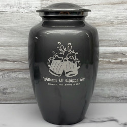 Customer Gallery - Beer Cremation Urn - Gunmetal Gray