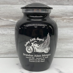 Customer Gallery - Riding with Angels Sharing Urn - Jet Black