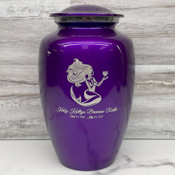 Customer Gallery - Mermaid Cremation Urn - Purple Luster