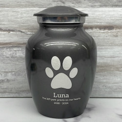 Customer Gallery - Small Pawprint Pet Cremation Urn - Gunmetal Gray
