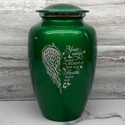 Customer Gallery - Your Wings Were Ready Cremation Urn - Shamrock Green
