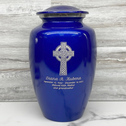 Customer Gallery - Celtic Cross Cremation Urn - Midnight Blue