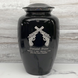 Customer Gallery - Revolver Pistol Cremation Urn - Jet Black