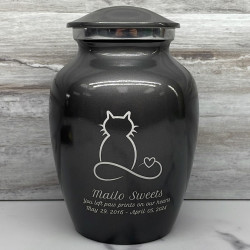 Customer Gallery - Infinite Love Cat Cremation Urn - Gunmetal Gray