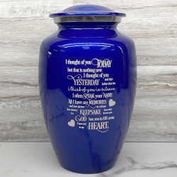 Customer Gallery - I Thought Of You Today Cremation Urn - Midnight Blue