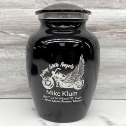 Customer Gallery - Riding with Angels Sharing Urn - Jet Black