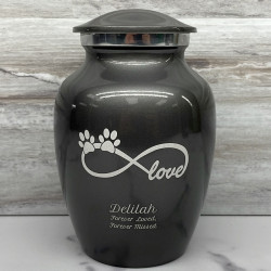 Customer Gallery - Small Infinite Love Pet Cremation Urn - Gunmetal Gray