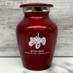 Customer Gallery - Classic Tractor Keepsake Urn - Ruby Red
