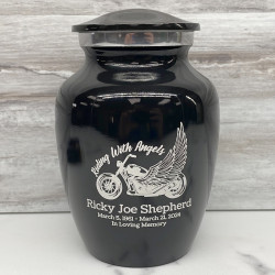 Customer Gallery - Riding with Angels Sharing Urn - Jet Black