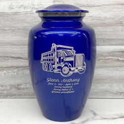 Customer Gallery - Dumping Truck Cremation Urn - Midnight Blue