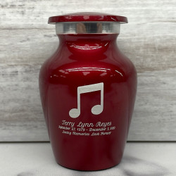 Customer Gallery - Music Note Keepsake Urn - Ruby Red