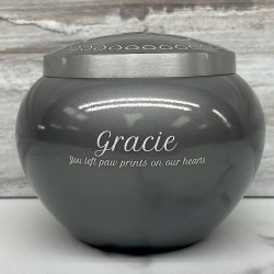 Customer Gallery - Small Odyssey Pet Urn - Gunmetal Gray