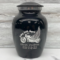 Customer Gallery - Riding with Angels Sharing Urn - Jet Black