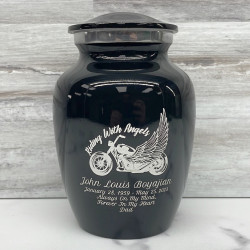 Customer Gallery - Riding with Angels Sharing Urn - Jet Black