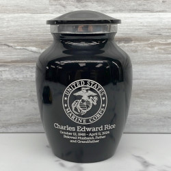 Customer Gallery - Marines Sharing Urn - Jet Black