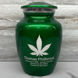 Customer Gallery - Marijuana Sharing Urn - Shamrock Green