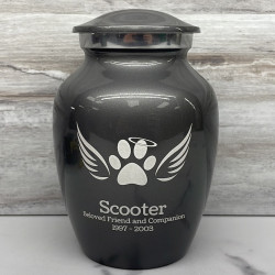 Customer Gallery - Small Angel Wings Pet Cremation Urn - Gunmetal Gray