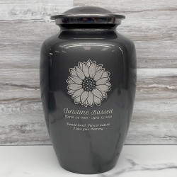 Customer Gallery - Sunflower Cremation Urn - Gunmetal Gray