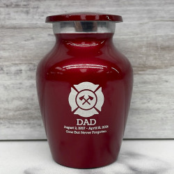 Customer Gallery - Firefighter Keepsake Urn - Ruby Red