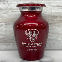Customer Gallery - Elephant Keepsake Urn - Ruby Red
